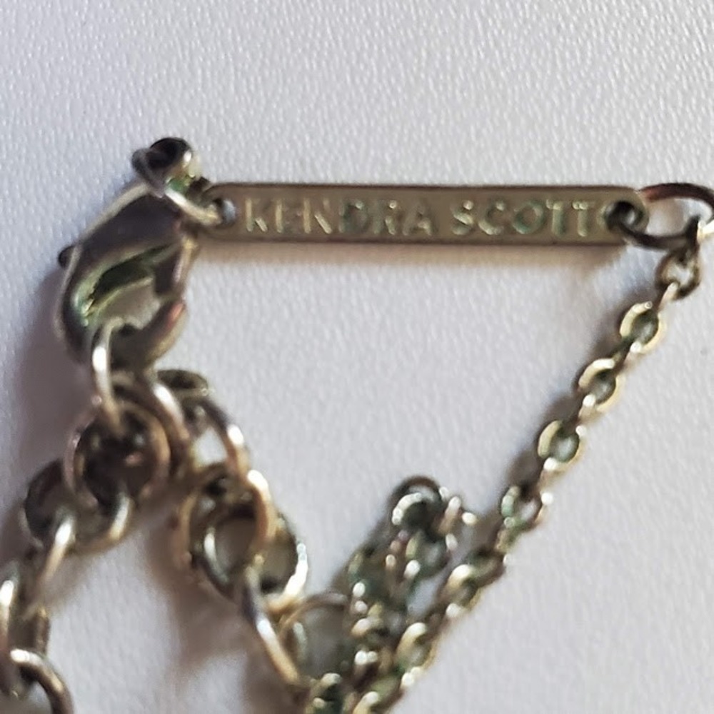 Kendra Scott Elisa Gold Plate Pendant Necklace Gold Drusy Stone Everyday Dainty - Picture 5 of 8